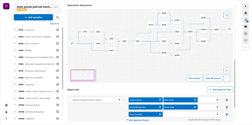 Process Planning Pillar Screen
