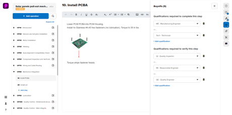Process And Procedures Component